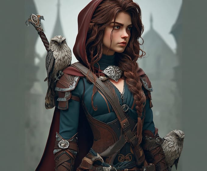 draw your fantasy oc character, dnd hero, or magical
