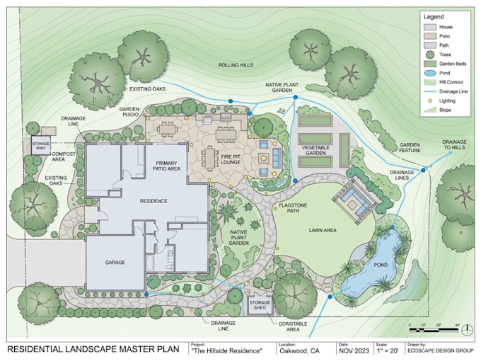 Draw landscape 2d drawings, site plan, garden layout, patio and ...