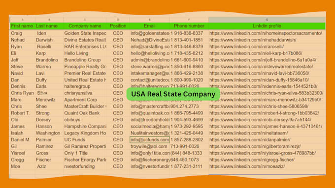 provide targeted email lists and linkedin leads