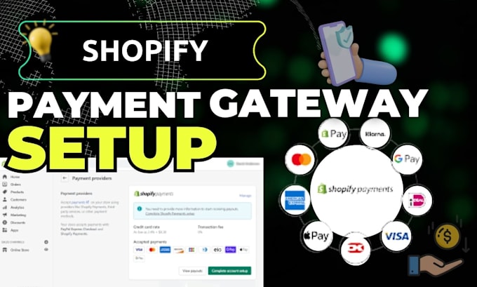 setup shopify payment gateway and fix payment issues
