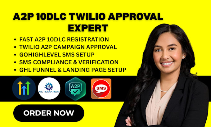 do a2p 10dlc registration twilio approval gohighlevel a2p setup SMS compliance