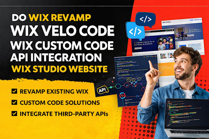 do wix revamp wix velo code wix custom code api integration wix studio website