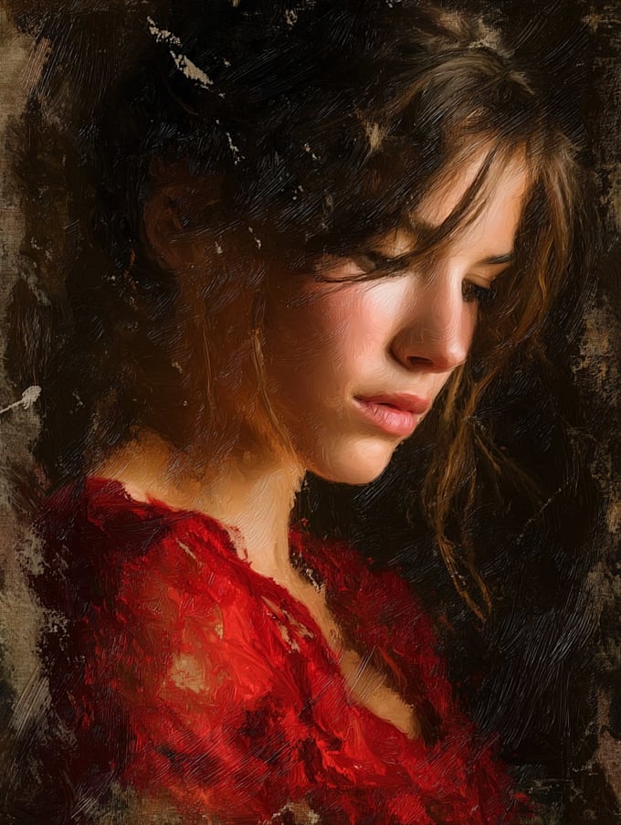 unique oil painting portrait