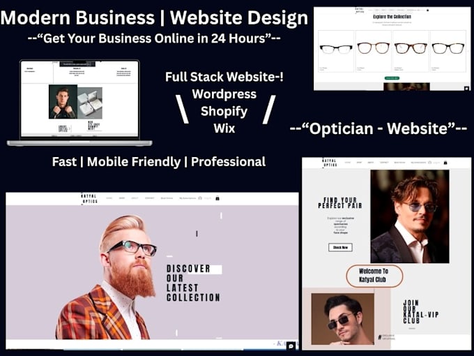 design a modern responsive business website using  wordpress