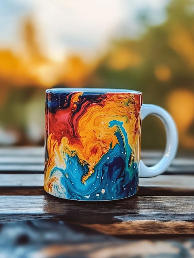 draw coffee mug design, custom mug design