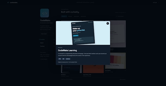 create a simple but detailed portfolio