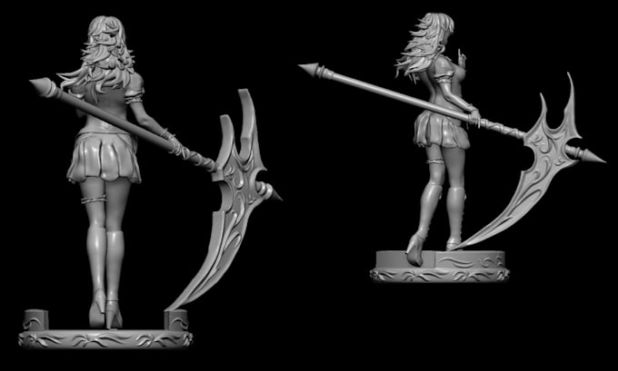 convert 2d anime character 2d art illustration 2d image into 3d printable file