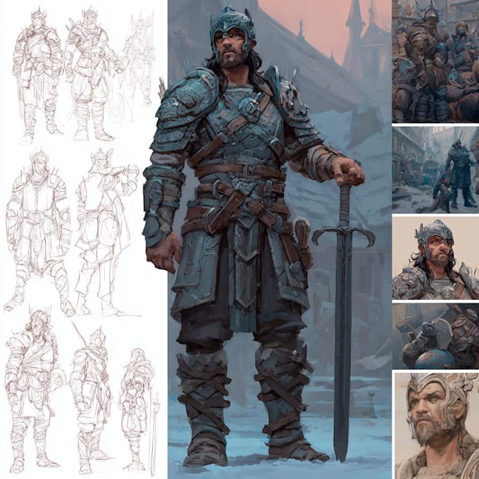 design fantasy character art and character art