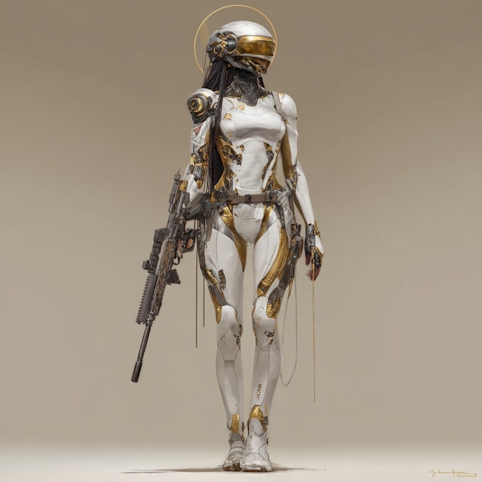 design 2d robot character or mascot