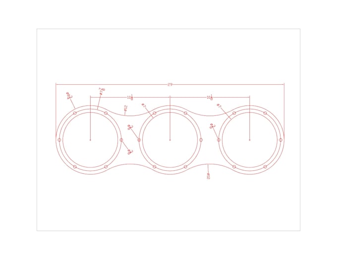 create 2d drawing, technical drawing, engineering drawing