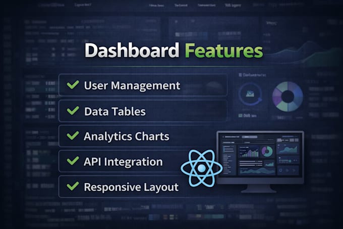 build a react admin dashboard with API integration