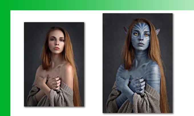 transform your photo into a navi avatar style blue alien
