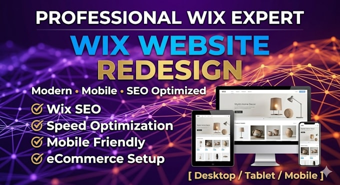 redesign your wix website into a modern responsive and SEO friendly site