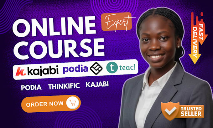 setup thinkific, teachable, learworld, kajabi, podia online course website