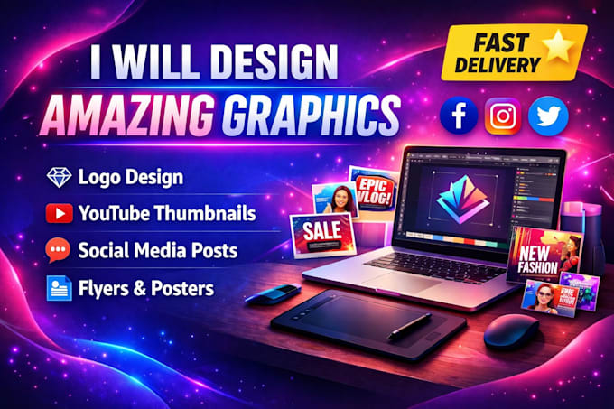 design professional canva graphics , logo