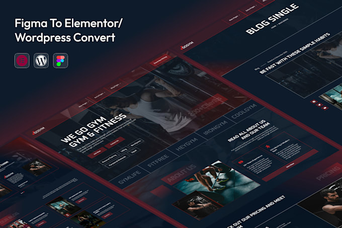 convert figma to wordpress, figma to responive elementor website