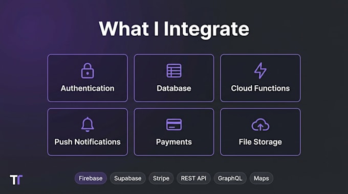 integrate firebase, supabase, or API into your flutter app