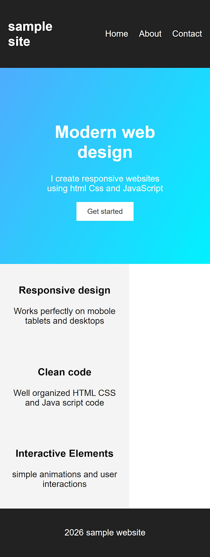 design responsive websites with HTML CSS and javascript