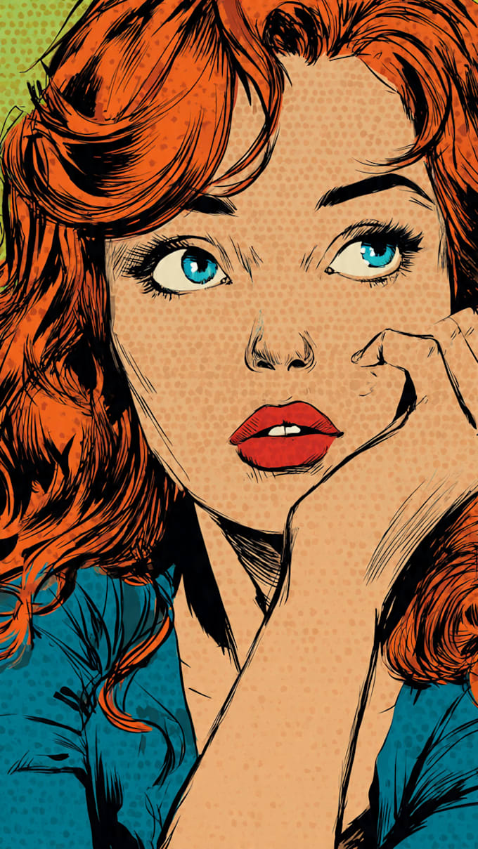 draw in pop art and comics style