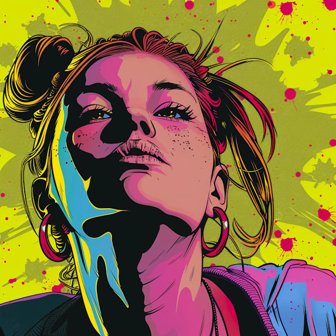 draw comic pop art portrait