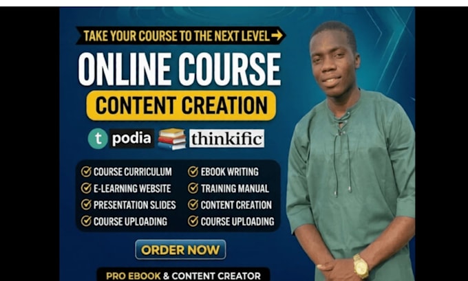 create online course content for online course, course creation, course content