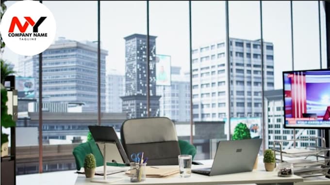 create a professional zoom virtual office background