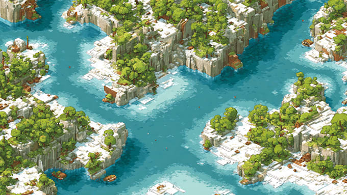 create a isometric map vector illustration