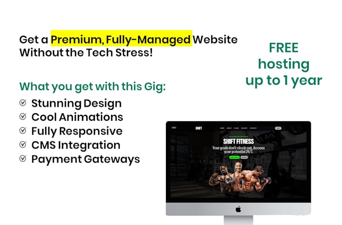 build a premium website or microsite with free hosting