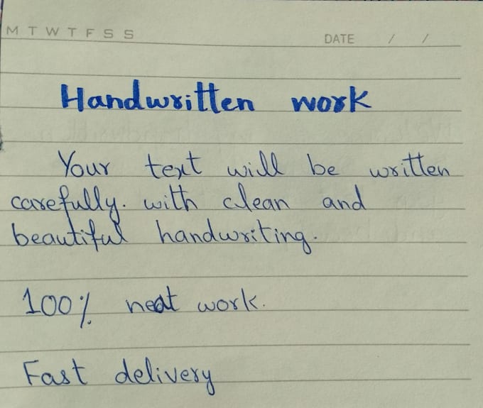 write handwritten assignments and notes for you