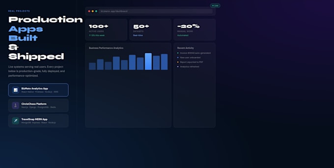 build a scalable full stack web and mobile app using react, nextjs and django