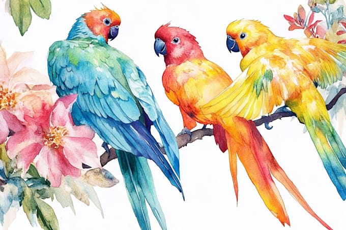 draw a unique watercolor illustration