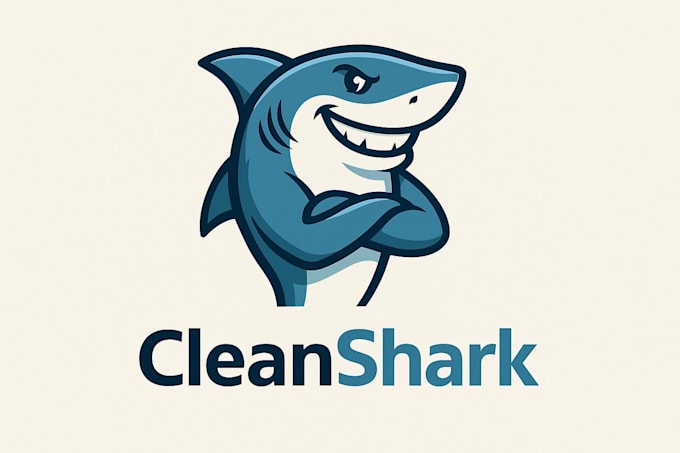 make vintage clean shark mascot logo with free source file