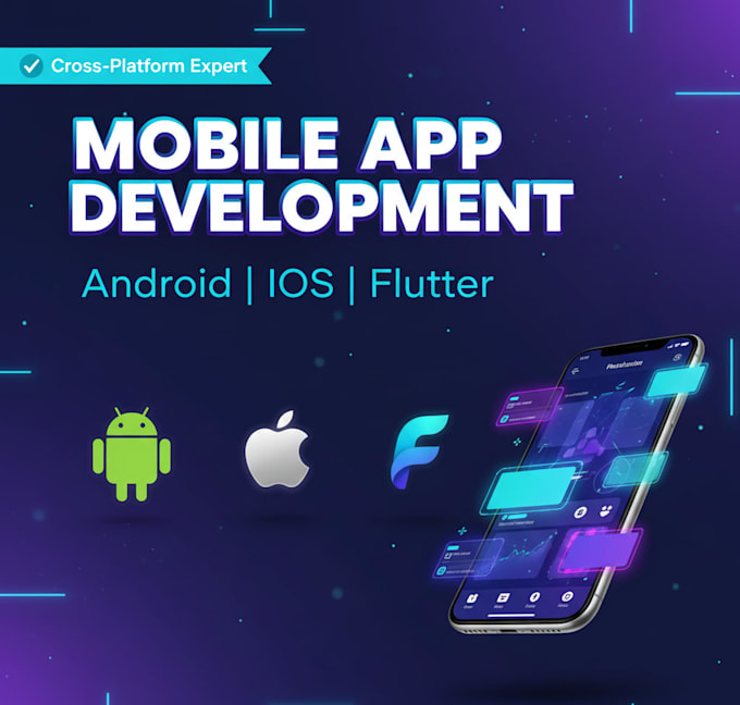 develop flutter mobile app for android and ios