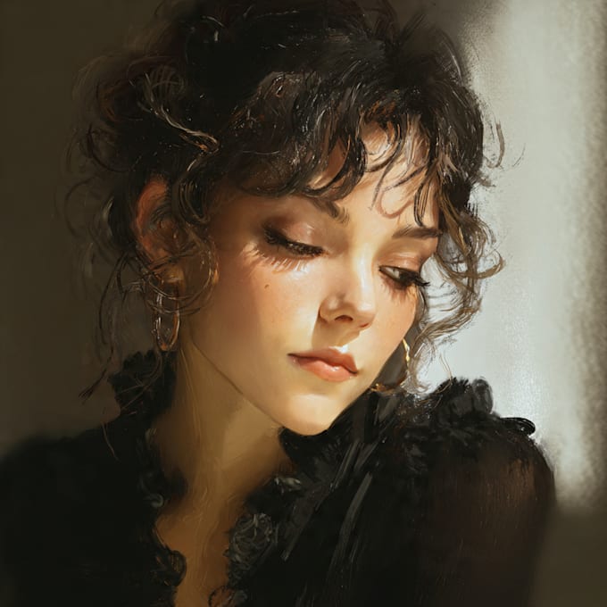 paint a realistic digital portrait