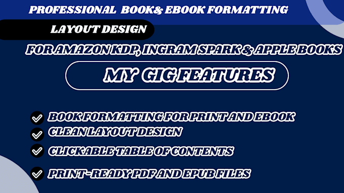 do book formatting for print book and ebook