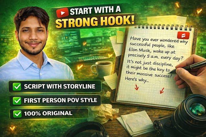 write viral youtube shorts script with hook