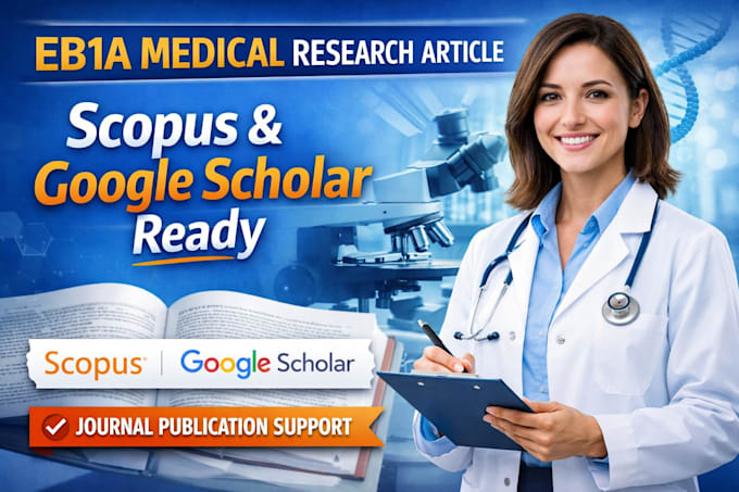 write medical research article for scopus or google scholar journal publication