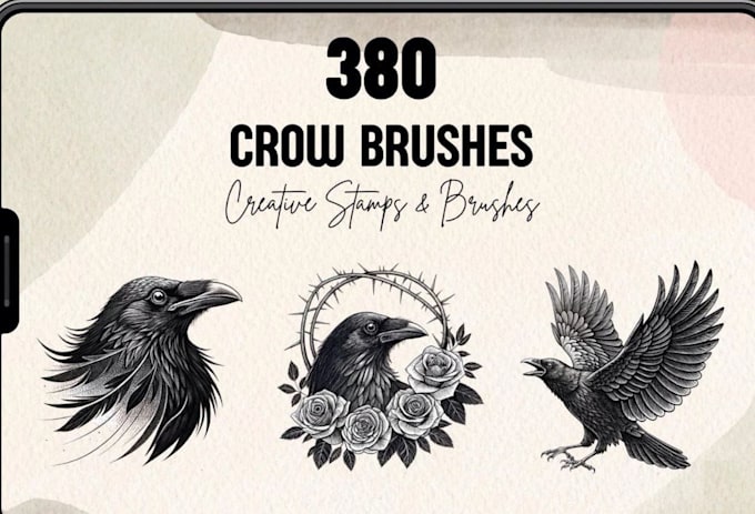 do retro hand drawn crow owl logo design