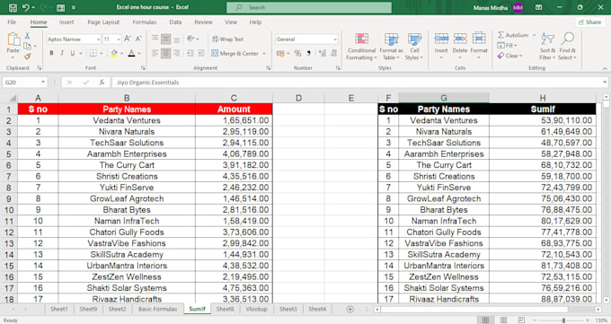 clean, merge and split excel data professionally