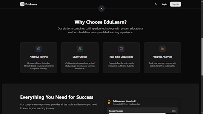 build a custom full stack elearning platform with lms