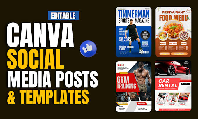 do professional canva design for social media canva template