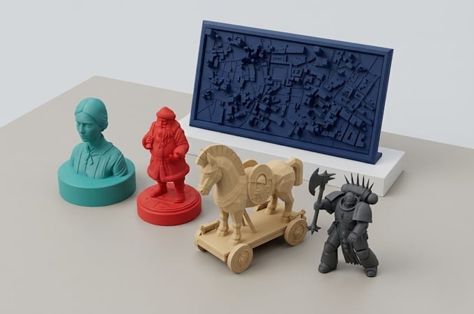 create custom 3d printable stl miniature, figurine or dnd character model