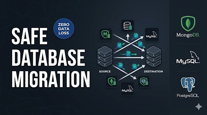 migrate your database safely between mongodb, mysql, postgresql and firebase