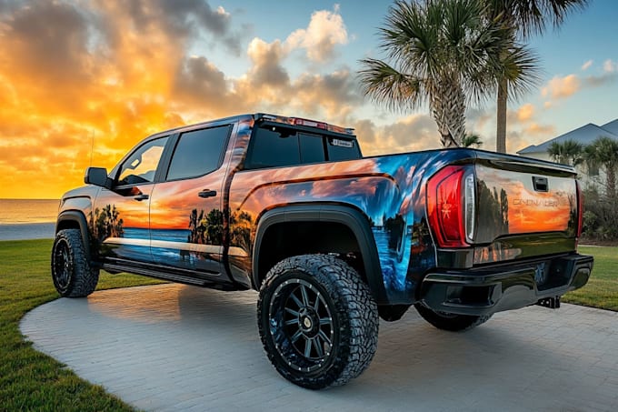 creative custom car wrap, van wrap, truck wrap,