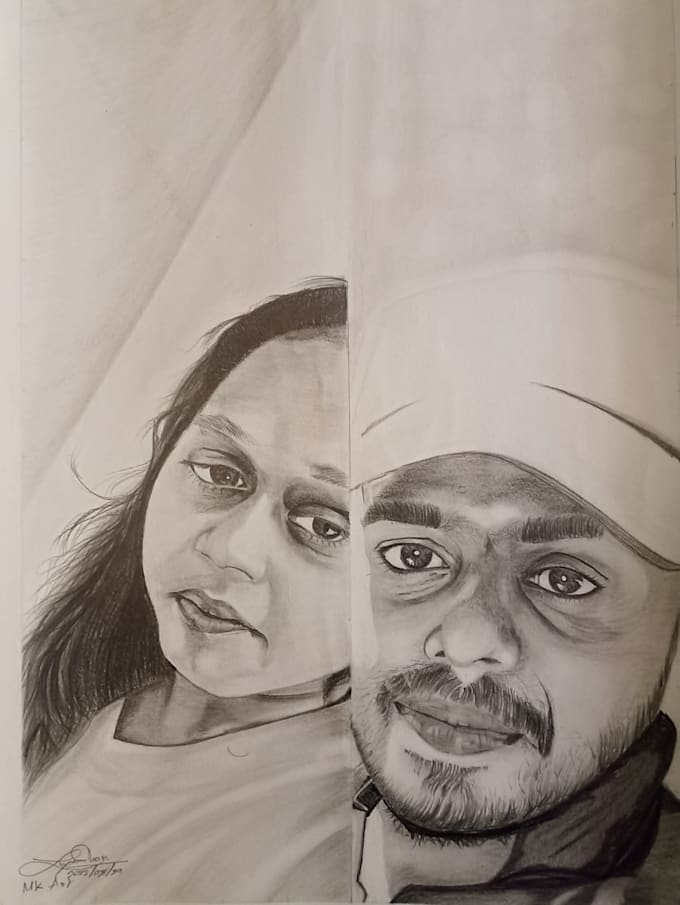 draw realistic pencil portraits, sketch from photos