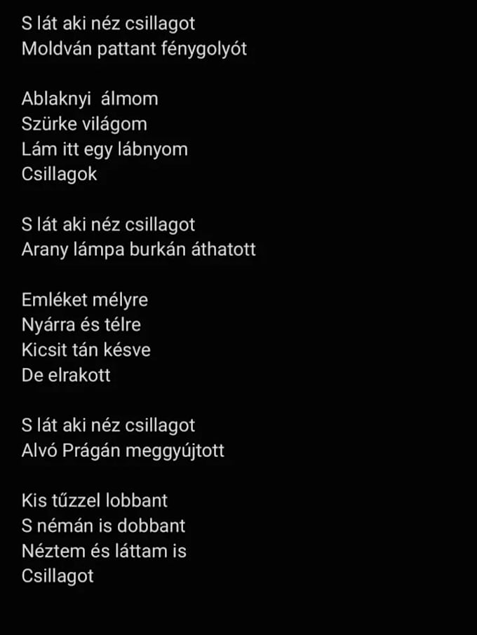 write a personalised poem in hungarian