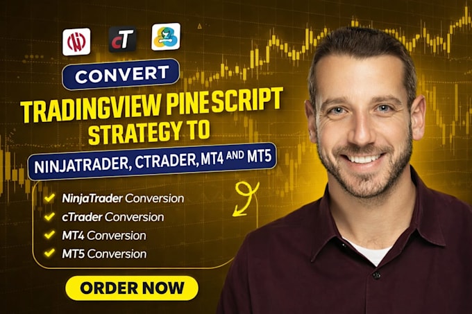 convert tradingview pine script strategy to ninjatrader, ctrader, mt4 and mt5