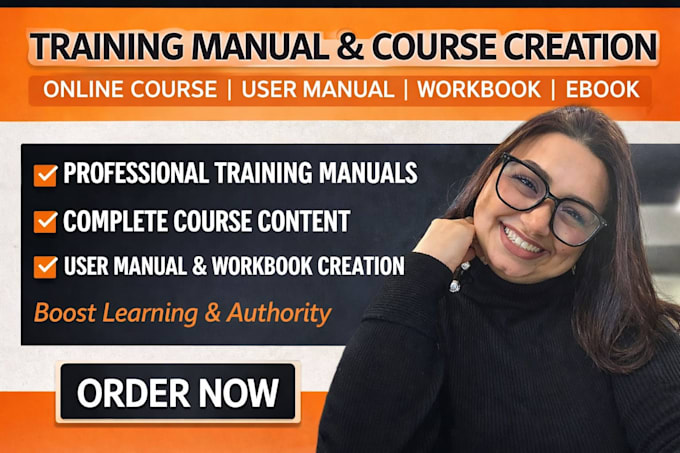 create training manual, online course, training course, user manual, workbook