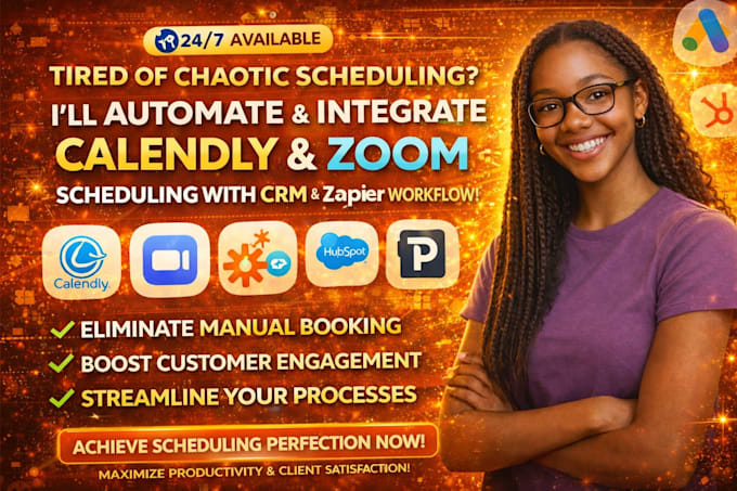 setup automate and integrate calendly zoom scheduling with CRM zapier workflow