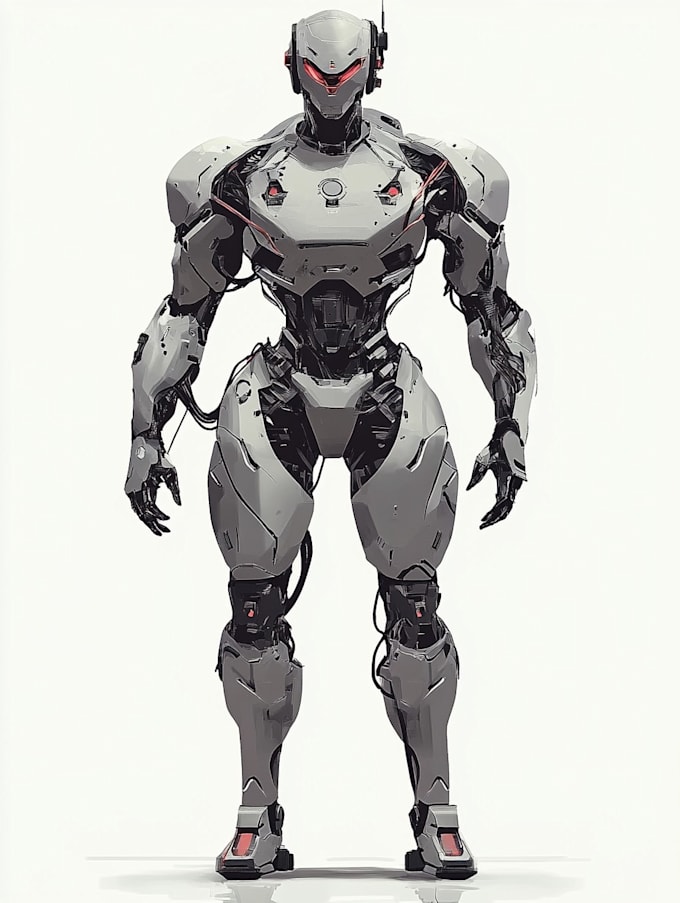 draw high quality robot, mecha concepts